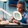 Brightech LightView Pro 2 in 1 XL Magnifying Floor Lamp - Very Bright LED Light with Full Page Magnifier Glass for Pro Tasks, Reading, Crafts & Hobbies - Converts from Standing to Table Lamp