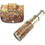Nautical Handheld Pirate Brass Telescope with Box/Case,Sailor Home Decor Pirate Captain Boat Gift (6'', Kelvin & Hughes)
