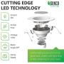 Sunco Lighting 4 Pack 5/6 Inch LED Recessed Downlight, Smooth Trim, Dimmable, 13W=75W, 965 LM, 3000K Warm White, Damp Rated, Simple Retrofit Installation - UL