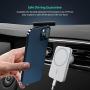 iButliv Mag-Safe Car Mount Charger, Magnetic Wireless Car Charger Compatible with iPhone 12/12 Pro/12 mini/12 Pro Max, 15W Qi Fast Charging Auto-Clamping Magnet Car Air Vent Phone Holder Mount(White)
