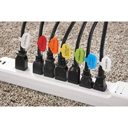 Cable Labels by Wrap-It Storage, Oval, Multi-Color (36 Pack) Write On Cord Labels, Wire Labels, Cable Tags and Wire Tags for Cable Management and Identification for Electronics, Computers and More