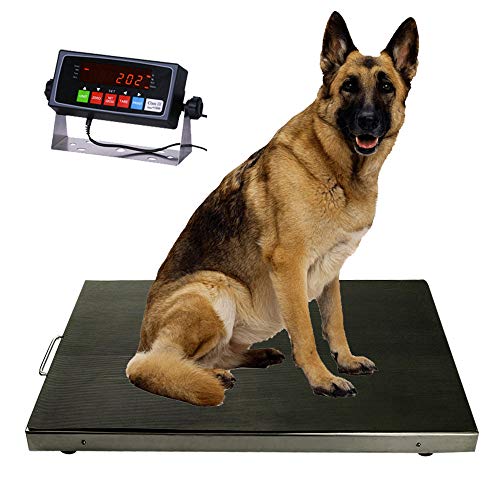 PEC Vet Animal Scale/ Small Livestock Scale/ Digital Weighing Platform for Dogs, Cats or Pets 18'' x 18”