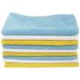Amazon Basics Blue, White, and Yellow Microfiber Cleaning Cloths - Pack of 48