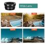 Phone Lens,by Ailun,3 in 1 Clip On 180 Degree Fish Eye Lens+0.65X Wide Angle+10X Macro Lens,Universal HD Camera Lens Kit for Mobile Phone,Cellphone,Smart Phone