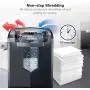 Bonsaii Updated 60-Minute Heavy-Duty Micro-Cut Paper Shredder, 14-Sheet Shredding Capacity for Office and Home Use, Destroys Credit Card/Staples/Clips, 6-Gallon Pullout Wastebasket, Black (C149-D)