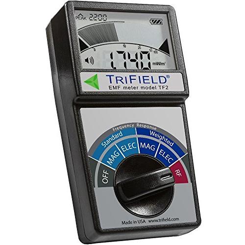 Electric Field, Radio Frequency (RF) Field, Magnetic Field Strength Meter by Trifield – EMF Meter Model TF2 – Detect 3 Types of Electromagnetic Radiation with 1 Device – Made in USA by AlphaLab, Inc.