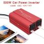 Yinleader 500W Car Power Inverter DC 12V to 110V AC Car Converter with 2 USB Charging Ports, Power Converter with 2 AC Outlets Car Charger, Car Adapter