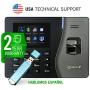 Timedox Silver Plus Biometric Fingerprint Time Clock for Employees | $0 No Monthly Fee | One-Time payment for the software is required | Export Dynamic Reports to Payroll | 2 Yr. Warranty | US Support