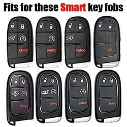 ELOHEI Soft TPU Case Cover Protector Case for Jeep Key Fob, Car Remote Key Fob Case for Jeep Grand Cherokee Renegade Fob Remote Key 360° Full Protection (Blue)