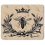 Moslion Bee Mouse Pad Vintage Queen Bees Retro Crown Floral Ear Bow Knot Black Gaming Mouse Mat Non-Slip Rubber Base Thick Mousepad for Laptop Computer PC 9.5x7.9 Inch