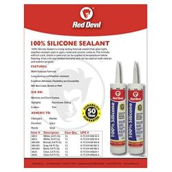Red Devil 0820 Silicone Sealant Architectural Grade, 2.8 oz, Clear