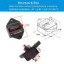 wohhom Hi-Amp 100Amp Circuit Breaker 12V-32V DC Waterproof, 20-300A Fuse Inverter with Manual Reset Button for Auto Truck RV Marine, Panel Mount (100A)