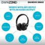 Sharper Image OWN ZONE Wireless Rechargeable TV Headphones- RF Connection, 2.4 GHz, Transmits Wirelessly up to 100ft, No Bluetooth Required, AUX, RCA, & Optical Cable Included (Black)