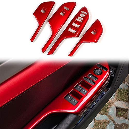 BOYUER 4PCS Window Switch Decoration Decal Frame Cover Panel Trim Door Handle Armrest Trim for Honda Civic 2016 2017 2018 2019 2020(RED) BOYUER 4PCS Window Switch Decoration Decal Frame Cover Panel Trim Door Handle Armrest Trim for Honda Civic 2016 2017 2018 2019 2020(RED)