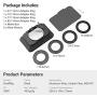 SMALLRIG Lightweight Matte Box for Mirrorless DSLR Cameras Compatible with 67mm/ 72mm/77mm/82mm/114mm Lens - 2660