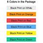 Labelife Compatible Label Tape Replacement for Brother P Touch TZe Label Tape 12mm 0.47 Inch (Black on White/Orange/Red/Blue/Yellow/Green) for P-Touch PT-D210 H110 Label Maker, Laminated, 6-Pack
