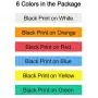 Labelife Compatible Label Tape Replacement for Brother P Touch TZe Label Tape 12mm 0.47 Inch (Black on White/Orange/Red/Blue/Yellow/Green) for P-Touch PT-D210 H110 Label Maker, Laminated, 6-Pack
