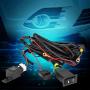Fog Light Switch Wiring Kit, 12V Universal Car LED Light Bar Wiring Harness On/Off Rocker Switch 40A Power Relay Blade Fuse for Most Vehicles