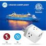Multi Plug Outlet Extender Box, ETL Listed, TROND Electrical Outlet Splitter Expander with 2 USB Ports, 3 Prong Wall Tap Adapter, Cube Plug Extender for Bathroom Kitchen Bedroom Cruise