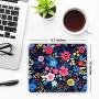 Cute Designer Desk Mouse Pad for Women, Pretty and Colorful Designs, Anti-Slip, Perfect Office, Work & Home Computer Accessory (Blue Garden, Rectangle)