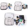 BUBM 3pcs Multi-Functional (S/M/L in One) Electronic Organizer Travel Gadgets Bag for Cables, External Flash Drive, Mouse, Memory Card, Power Bank - Clear