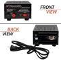 Universal Compact Bench Power Supply - 5 Amp Linear Regulated Home Lab Benchtop AC-to-DC 12V Converter w/ 13.8 Volt DC 115V AC 70 Watt Power Input, Screw Type Terminals, Cooling Fan - Pyramid PS7KX,BLACK