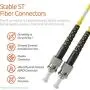LC to ST Fiber Patch Cable Single Mode Duplex - 1m (3.28ft) - 9/125um OS1 LSZH - Beyondtech PureOptics Cable Series