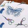 BIHRTC 3Pairs Scissors 4.5 Inch Stork Sewing Scissors and 3.6 Inch Embroidery Scissors Cross Stitch Scissors DIY Tools Shears for Sewing Craft Needlework Art Work Office Everyday Use Coloful