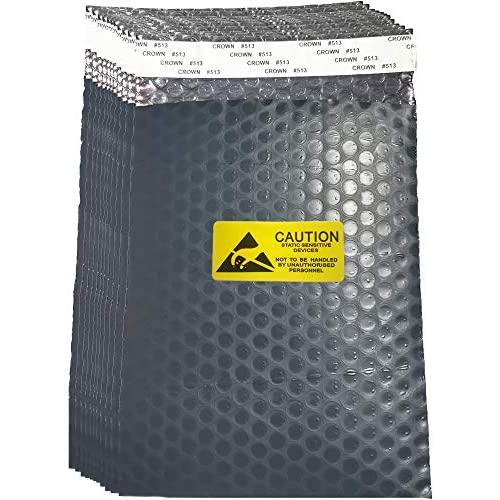 Daarcin 10pcs 6.3x8.2in/16x21cm Antistatic Bubble Bags, Static Shielding Bag for Hard Drive SSD HDD or Sensitive Electronic Components