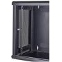 KENUCO Wall Mount Rack Cabinet Enclosure | Fully Assembled | Vented Door | Adjustable mounting Rails | Cold Rolled Steel | RACK-09 | (23.6 x 23.6, 12U)