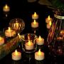 Battery Operated Tea Lights Candles: 24PACK Flameless Electric Candles LED Lamp Realistic and Bright Flickering Holiday Gift Long Lasting for Wedding Party Home Decoration