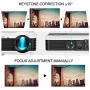 HD Projector 1080P 5000 Lumen and 200'' Display, WiFi Home Theater Projector with Bluetooth LED Video Projector Compatible with iPhone, Android, PS4, Laptop, Xbox, for Outdoor Movie Entertainemnt