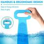 Lsnisni Silicone Bath Body Brush, Body Back Scrubber with Handles for Shower, Extra Long Lengthen 30 inches, Dual-Side Comfortable Massage for Shower