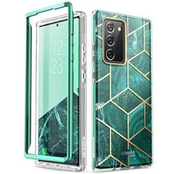 i-Blason Cosmo Series Case Designed for Galaxy Note 20 5G 6.7 inch (2020 Release), Bumper Marble Design Without Built-in Screen Protector (Jade)