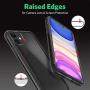 Mkeke Compatible with iPhone 11 Case, Clear Cover for 6.1 Inch Black