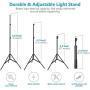 Neewer Photo Studio 10ft/3m Wide Cross Bar 6.6ft/2m Tall Adjustable Background Stand Backdrop Support System with 3 Backdrop Clamps, 2 Sandbags and Carry Bag for Portrait Product Video Photography