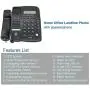 HePesTer Basic Corded Phone with Caller ID, Home Office Landline Phone with Adjustable Volume for Speakerphone/Alarm Clock/Speed Dial Function