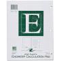 Roaring Spring 5x5 Grid Engineering Pad, 15# Green, 3 Hole Punched, 8.5'' x 11'' 200 Sheets, Green Paper