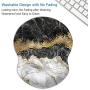 ITNRSIIET Mouse Pad, Ergonomic Mouse Pad with Gel Wrist Rest Support, Gaming Mouse Pad with Lycra Cloth, Non-Slip PU Base for Computer, Laptop, Home, Office & Travel, Black Cracked Marbling