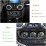 Danti 3pcs Audio Air Conditioning Button Cover Decoration Twist Switch Ring Trim for Jeep Wrangler JK JKU Patriot Liberty 2011-2018 Dodge Challenger 2008-2014 (Green)