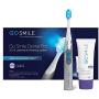 Go Smile Premium 2-in-1 Teeth Whitening System: Electric Tooth Brush+Teeth Whitening Gel for Healthier & Brighter Teeth | Instant Results, Safe On Dental Work, Crowns, Veneers, Bonding+More (Silver)