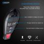 ECCPP 1X 433MHz Keyless Entry Remote Key Fob Uncut Replacement fit for Jeep Dodge Chrysler Series M3N5WY783X