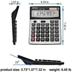 XINPENGFA Office Calculator,12-Digit Battery Dual Powered Handheld Electronic Business Mini Solar Basic Calculator, Desk Calculators with Large LCD Display（Pack of 2）