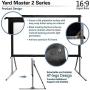 Elite Screens Yard Master 2, 90-inch Indoor Outdoor Portable Fast Folding Projector Screen with Stand 16:9, 8K 4K Ultra HD 3D Movie Theater Cinema 90” Foldable Rear Projection Screen, OMS90HR3