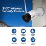 SV3C WiFi Outdoor Camera, 1080P HD Wireless Security IP CameraS, Waterproof Surveillance CCTV Camera with Two Way Audio, IR LED Motion Detection Night Vision Camera, Support Max 128GB SD Card