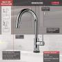 Delta Faucet Trinsic Single-Handle Touch Kitchen Sink Faucet with Pull Down Sprayer, Touch2O Technology and Magnetic Docking Spray Head, Chrome 9159T-DST