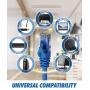 Cat6 Ethernet Cable, 20 ft - RJ45, LAN, UTP CAT 6, Network Cord, Patch, Internet Cable - 20 Feet - Blue