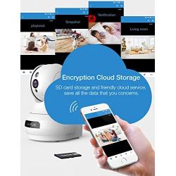 Baby Monitor WiFi Smartphone, Lefun WiFi Baby Monitor with Camera and Audio, Pet Camera with Cloud Storage Two Way Audio Remote Viewing Pan Tilt Zoom Night Vision Motion Detect for Indoor Home
