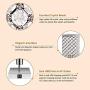 Touch Crystal Lamp, 3 Way Dimmable Crystal Table Lamp with USB Ports and AC Outlet, Crystal Bedside Lamps with Sliver Crystal Lampshade Crystal Nightstand Lamp for Bedrooms, Living Room, Bulb Included
