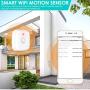 Ceiling Mount Smart Motion Sensor - Smart WiFi Motion Sensor with LED Indicator, Adjustable Angle, Compatible with The Smart Life System. Cell Phone Prompts and Alerts